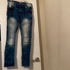Gs-115 blue and white jeans
